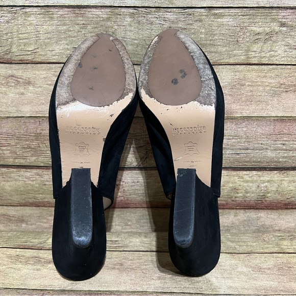 Accessoire Diffusion Black Suede Slingback Black Heels - Picture 9 of 10